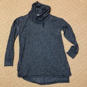 Motherhood Maternity Black Gray Cowl Neck Long Sleeve Tunic XS Charcoal